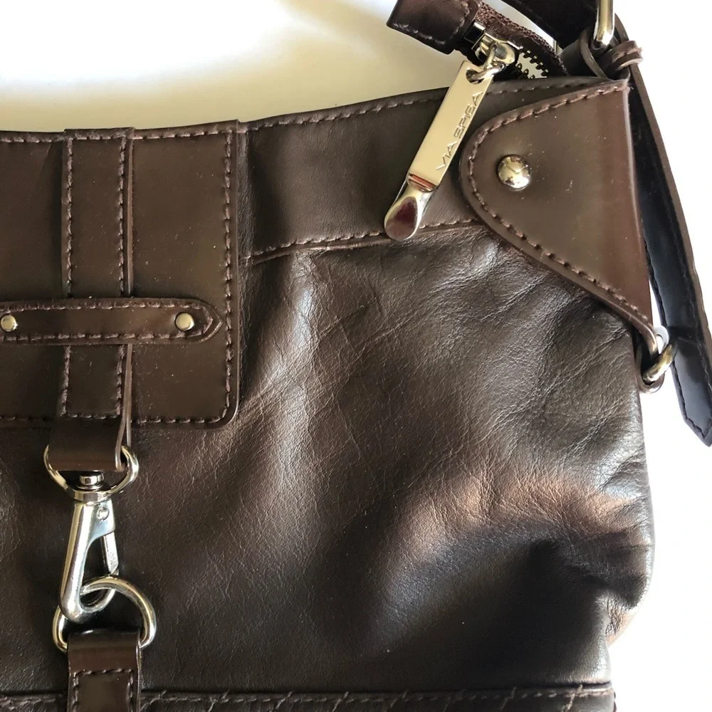 Via spiga brown leather cross body bag